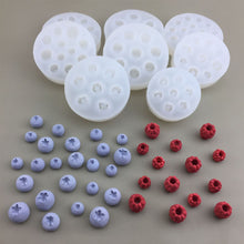 Load image into Gallery viewer, 3D Blueberry Raspberry Candle Mold Simulation Fruit Fondant Silicone Mould DIY Chocolate Cookie Baking Mold Cake Decorating Tool
