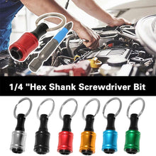 Load image into Gallery viewer, 5/6/7Pcs 1/4inch Hex Shank Screwdriver Bits Holder Extension Bar Drill Screw Adapter Quick Release Keychain Easy Change Repair Tools

