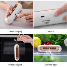 Load image into Gallery viewer, Refrigerator Ozone Deodorizer Sterilizer Rechargeable Fridge Air Cleaner Freshener Odor Eliminator Household Kitchen Ozone Generator
