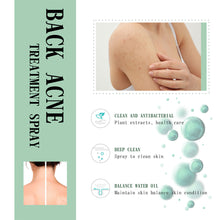 Load image into Gallery viewer, Back Acne Treatment Spray Repair Back Shoulder Acne Clean Skin Exfoliate Fade Acne Marks Skin Care Spray
