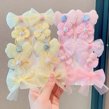 Load image into Gallery viewer, 10pcs Girls Sweet Mesh Hair Bands for Kids Children Bow Scrunchies Hair Ties Hair Rope Hair Circle Baby Hair Accessories
