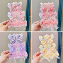 Load image into Gallery viewer, 10pcs Girls Sweet Mesh Hair Bands for Kids Children Bow Scrunchies Hair Ties Hair Rope Hair Circle Baby Hair Accessories
