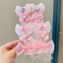 Load image into Gallery viewer, 10pcs Girls Sweet Mesh Hair Bands for Kids Children Bow Scrunchies Hair Ties Hair Rope Hair Circle Baby Hair Accessories
