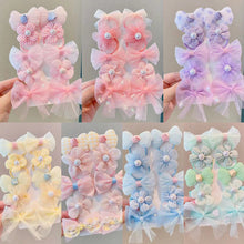 Load image into Gallery viewer, 10pcs Girls Sweet Mesh Hair Bands for Kids Children Bow Scrunchies Hair Ties Hair Rope Hair Circle Baby Hair Accessories
