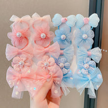 Load image into Gallery viewer, 10pcs Girls Sweet Mesh Hair Bands for Kids Children Bow Scrunchies Hair Ties Hair Rope Hair Circle Baby Hair Accessories
