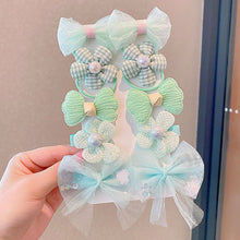 Load image into Gallery viewer, 10pcs Girls Sweet Mesh Hair Bands for Kids Children Bow Scrunchies Hair Ties Hair Rope Hair Circle Baby Hair Accessories
