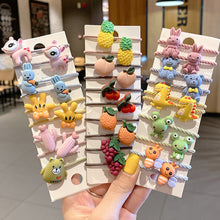 Load image into Gallery viewer, 10pcs Korean Style Cute Children Elastic Hair Bands for Kids Girls Cartoon Bow Scrunchies Hair Rope Sweet Hair Circle Baby Hair Accessories

