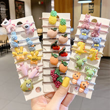 Load image into Gallery viewer, 10pcs Korean Style Cute Children Elastic Hair Bands for Kids Girls Cartoon Bow Scrunchies Hair Rope Sweet Hair Circle Baby Hair Accessories
