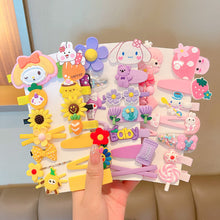 Load image into Gallery viewer, 14pcs/set Girl Cute Cartoon Rabbit Cat Flower Hair Clips Kids Princess Hairpins Children Barrettes Fashion Hair Accessories
