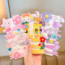 Load image into Gallery viewer, 14pcs/set Girl Cute Cartoon Rabbit Cat Flower Hair Clips Kids Princess Hairpins Children Barrettes Fashion Hair Accessories

