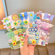 Load image into Gallery viewer, 14pcs/set Girl Cute Cartoon Rabbit Cat Flower Hair Clips Kids Princess Hairpins Children Barrettes Fashion Hair Accessories
