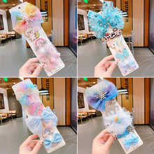 Load image into Gallery viewer, Girls Princess Hairpin Set Little Baby Sweet Cute Mesh Hair Clip Cute Hair Accessories Kids Barrette Side Clip Headwear
