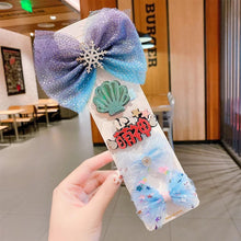 Load image into Gallery viewer, Girls Princess Hairpin Set Little Baby Sweet Cute Mesh Hair Clip Cute Hair Accessories Kids Barrette Side Clip Headwear
