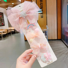 Load image into Gallery viewer, Girls Princess Hairpin Set Little Baby Sweet Cute Mesh Hair Clip Cute Hair Accessories Kids Barrette Side Clip Headwear

