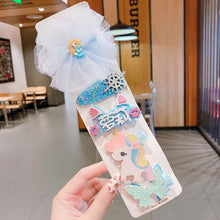 Load image into Gallery viewer, Girls Princess Hairpin Set Little Baby Sweet Cute Mesh Hair Clip Cute Hair Accessories Kids Barrette Side Clip Headwear
