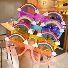 Load image into Gallery viewer, Children Cute Rainbow Sunglasses Girls Boys Cute Cartoon Sunglasses Kids Outdoor Sun Protection Sunglasses Lovely Vintage Glasses
