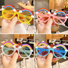 Load image into Gallery viewer, Children Cute Rainbow Sunglasses Girls Boys Cute Cartoon Sunglasses Kids Outdoor Sun Protection Sunglasses Lovely Vintage Glasses

