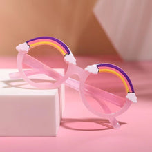 Load image into Gallery viewer, Children Cute Rainbow Sunglasses Girls Boys Cute Cartoon Sunglasses Kids Outdoor Sun Protection Sunglasses Lovely Vintage Glasses
