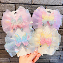 Load image into Gallery viewer, Girls Butterfly Hairpin Little Baby Sweet Princess Mesh Hair Clip Hair Accessories Kids Barrette Side Clip Headwear
