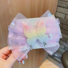 Load image into Gallery viewer, Girls Butterfly Hairpin Little Baby Sweet Princess Mesh Hair Clip Hair Accessories Kids Barrette Side Clip Headwear
