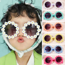 Load image into Gallery viewer, Children Cute Acrylic Flower Outdoor Sun Protection Sunglasses Baby Girls Classic Sunglasses Kids Boy UV400 Sunglasses
