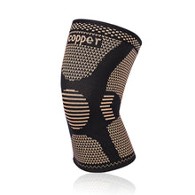 Load image into Gallery viewer, 1PC Knitted Sports Knee Protector Copper Ion Nylon Four Side High Bounce Basketball Volleyball Fitness Running Knee Protection Outdoor Supplies
