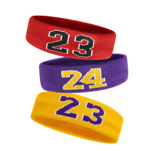 Load image into Gallery viewer, 1PC Outdoor Sports Sweatband Yoga Ball Sports Running Digital Headband Cotton Breathable High Elastic Sweatband
