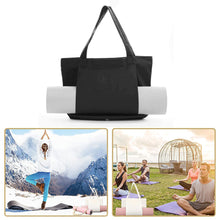 Load image into Gallery viewer, Yoga Mat Storage Bag Multifunctional Collapsible Washable Canvas Shoulder Package Outdoor Sports Fitness Pilates Large Capacity Fitness Bag
