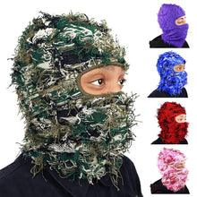 Load image into Gallery viewer, Funny Halloween Wool Balaclava Warm Headwear Party Ride Knitted Extended Neck Camo Mask
