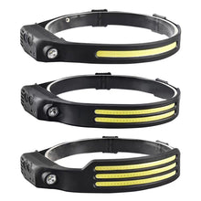 Load image into Gallery viewer, Multi-Functional LED Waving COB Sensing Headlight Outdoor Adventure Riding Night Run Fishing Big Flash Head Light USB Charging
