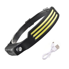 Load image into Gallery viewer, Multi-Functional LED Waving COB Sensing Headlight Outdoor Adventure Riding Night Run Fishing Big Flash Head Light USB Charging
