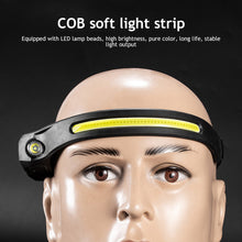Load image into Gallery viewer, Multi-Functional LED Waving COB Sensing Headlight Outdoor Adventure Riding Night Run Fishing Big Flash Head Light USB Charging

