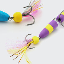 Load image into Gallery viewer, 4.5G EVA Multi-Section Foam Floating Luya Bait Multi-Colored Blood Tank High Carbon Steel Three-Book Hook Perch Bait
