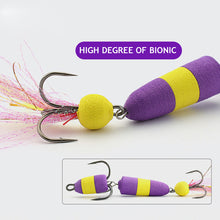 Load image into Gallery viewer, 4.5G EVA Multi-Section Foam Floating Luya Bait Multi-Colored Blood Tank High Carbon Steel Three-Book Hook Perch Bait
