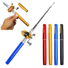 Load image into Gallery viewer, 1M Mini Pen Fishing Rod Retractable Pocket Ice Fishing Pole Ultra-Light Portable Long Casting Raft Fishing Rod
