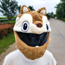 Load image into Gallery viewer, Motorcycle Helmet Protective Cover Cartoons Plush Helmet Hats Helmet Full Face Covers For Outdoor Fun Helmets Party Christmas
