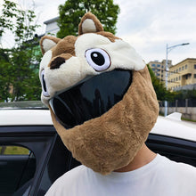 Load image into Gallery viewer, Motorcycle Helmet Protective Cover Cartoons Plush Helmet Hats Helmet Full Face Covers For Outdoor Fun Helmets Party Christmas
