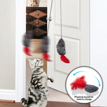 Load image into Gallery viewer, Cat Hanging Interactive Toy Squeaky Simulation Mouse Toy Kitten Funny Teaser Feather Toy Training Toys Pet Daily Supplies
