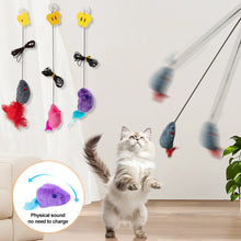 Load image into Gallery viewer, Cat Hanging Interactive Toy Squeaky Simulation Mouse Toy Kitten Funny Teaser Feather Toy Training Toys Pet Daily Supplies

