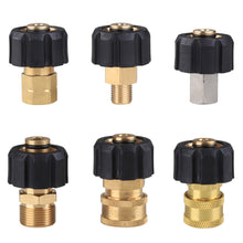 Load image into Gallery viewer, 1PC Pressure Washer Spray Adapter M22 14 Male To 1/4" 3/8" M22 Pressure Washer Quick Connector To Spray Gun Wand Lance Bayonet
