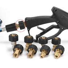 Load image into Gallery viewer, 1PC Pressure Washer Spray Adapter M22 14 Male To 1/4" 3/8" M22 Pressure Washer Quick Connector To Spray Gun Wand Lance Bayonet
