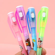Load image into Gallery viewer, Magic LED Light UV Colorless Marker Pens Ultra Violet Flashlight Ink Pen School Office Stationery Student Pen Secret Marker Pens
