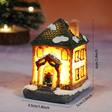Load image into Gallery viewer, Christmas LED Light Ornaments Resin Mini House Miniature Village Building Xmas Glow Decor Gift Christmas Decoration Navidad Noel
