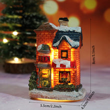 Load image into Gallery viewer, Christmas LED Light Ornaments Resin Mini House Miniature Village Building Xmas Glow Decor Gift Christmas Decoration Navidad Noel
