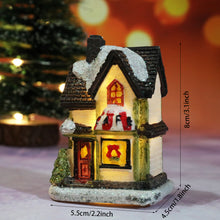 Load image into Gallery viewer, Christmas LED Light Ornaments Resin Mini House Miniature Village Building Xmas Glow Decor Gift Christmas Decoration Navidad Noel
