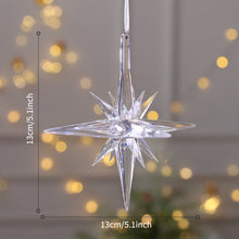 Load image into Gallery viewer, Crystal Clear Acrylic Elk Christmas Tree Pendants Snowflake Thorn Star Hanging Ornaments Decoration Navidad Noel New Year Gift
