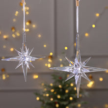 Load image into Gallery viewer, Crystal Clear Acrylic Elk Christmas Tree Pendants Snowflake Thorn Star Hanging Ornaments Decoration Navidad Noel New Year Gift
