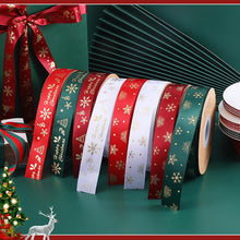 Load image into Gallery viewer, 10 Yards 25mm Christmas Ribbon Printed Christmas Polyester Ribbon For Handmade Wrapping Gift Christmas Decoration DIY Gift Packing
