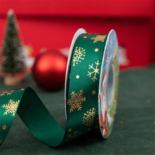 Load image into Gallery viewer, 10 Yards 25mm Christmas Ribbon Printed Christmas Polyester Ribbon For Handmade Wrapping Gift Christmas Decoration DIY Gift Packing

