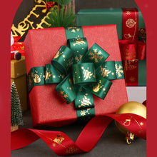 Load image into Gallery viewer, 25 Yards 25mm Christmas Ribbon Printed Christmas Polyester Ribbon For Handmade Wrapping Gift Christmas Decoration DIY Gift Packing
